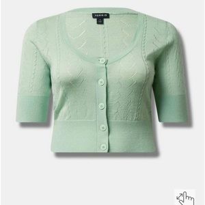 Torrid size 3 mint cropped cardigan! 💕💕💕